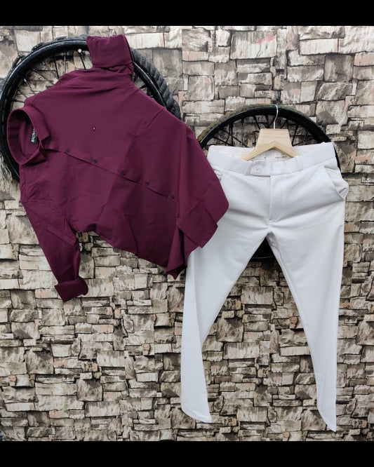 LYCRA FULL SLEEVES SHIRT AND PANT - COMBO SET